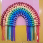 Kağıt yuvarlama ile gökkuşağımız