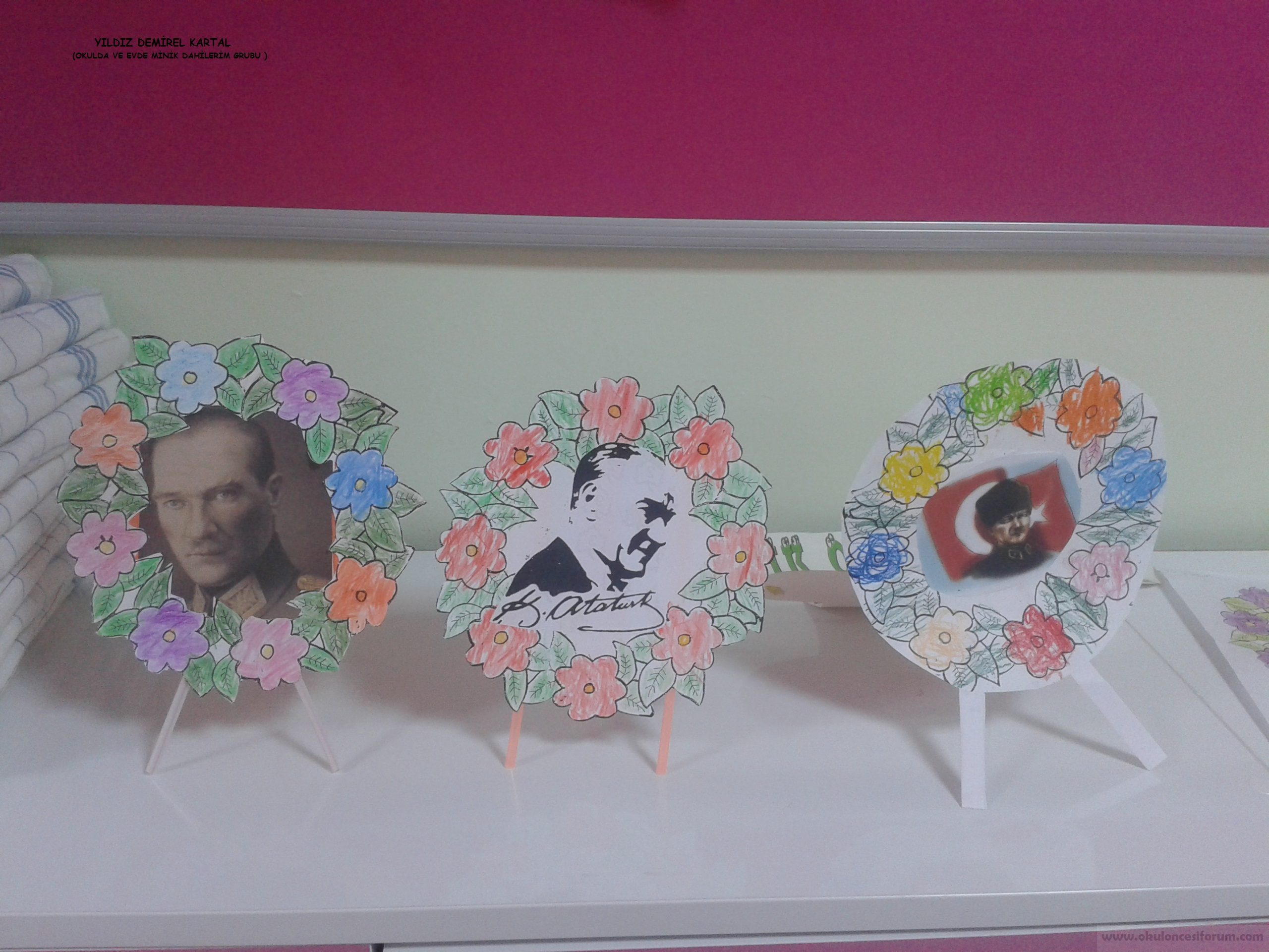 Okul öncesi eğitimde Aile katılımı ile Atatürk çelengi etkinliği