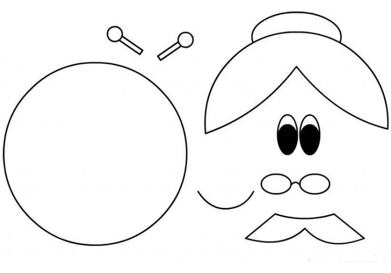 Трафарет бабушки и дедушки для вырезания из бумаги шаблоны