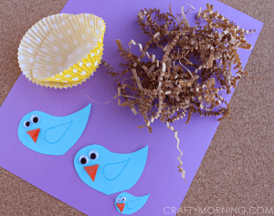 CUPCAKE-LINER-SPRING-BIRD-NESTS-KIDS-CRAFT