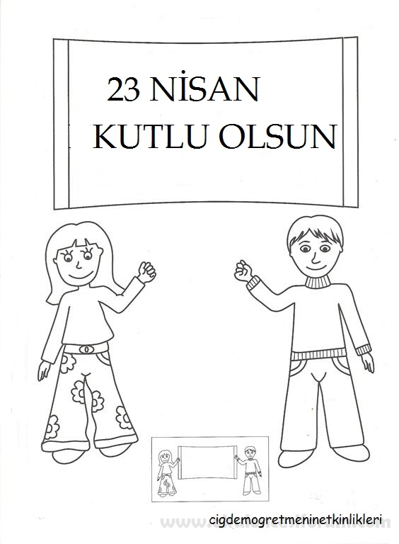 23 Nisan Boyama Sayfalari Okul Oncesi Etkinlikleri
