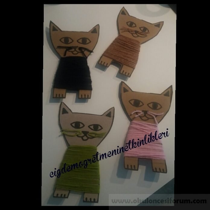 Karton kedi yavruları Okul Öncesi Etkinlikleri