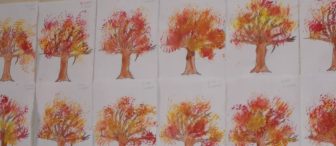 Sonbahar ağacı  “fırça baskısı”