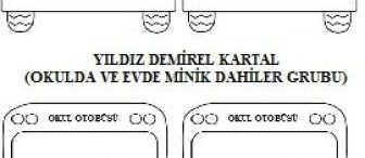 Okulun ilk günleri için Otobüs figürlü yaka kartı