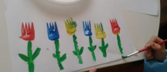 Çatal baskısından lalelerimiz :)