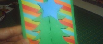 Çam Ağaçlı Yeni Yıl Kartı(kalıplı)