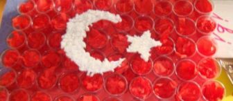 bardaklardan türk bayrağı..