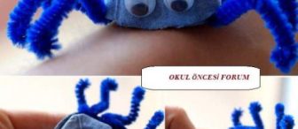 yumurta kolisi ve şönilden örümcek