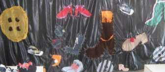 ayakkabı desenli perde yapımı