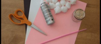 Kavanoz ve pamuktan tavşan yapımı