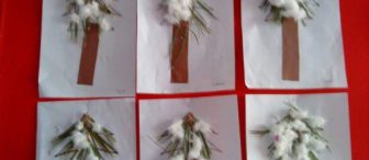 kar yağmış çam ağacı..