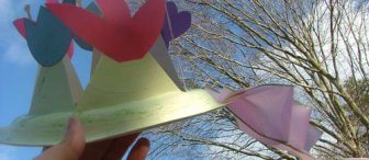 KaĞit tabaktan ÇİÇeklİ taÇ yapimi:)