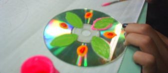 Cd Üzerine Mandala Çalışması
