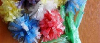 Renkli Poşetlerden,Renkli Çiçekler