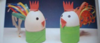 Tuvalet kağıdı rulosundan tavuk