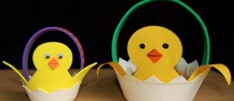 Kağıt bardaktan civciv sepeti