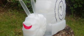 Plastik kutudan salyangoz