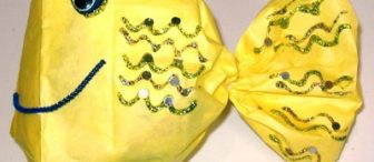 Peçeteden,kase kağıdından,tokalardan balıklar