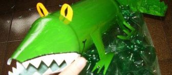 Pet şişeden timsah,kurbağa,vb