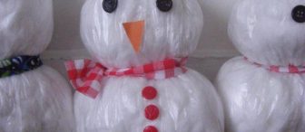 Buzdolabı poşetinden kardan adam