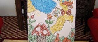 Parmak boyasından tablo