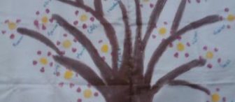 şişe dibi baskısı ilkbahar ağacı