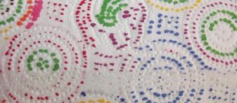 Bunlar da bizim geçen dönem yaptığımız Peçete doku çalışmamız…