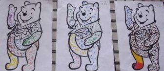 Noktalarla boyama çalışmamız.