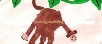 El Baskısı ile Maymun