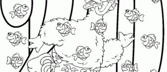 Okul Öncesi Boyama Sayfaları.Pamuk Prenses ve Yedi Cüceler