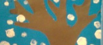 parmak baskısı  kar yağışı ve ağacımız