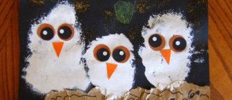 Sünger Baskısı ile Baykuş