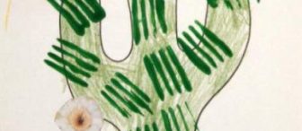 Çatal Baskısı ile Kaktüs