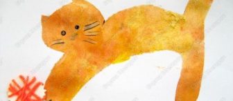 Sünger Baskısı ile Şirin Kediler