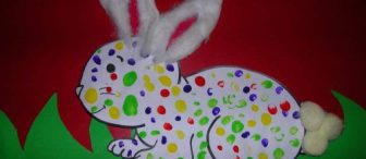 Parmak Baskısı ile Tavşan,Üzüm