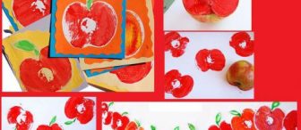 Yaprak ve Elma Baskı