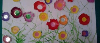 İlkbahar Çiçekleri(üfleme tekniği ile)