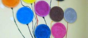 kağıt tabaktan balon yaptık.