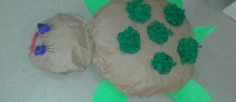 Kraft Kağıdından Kaplumbağa