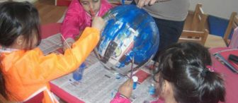 Bu da bizim 3 boyutlu dünyamız…yapılırken ve bitmiş hali..