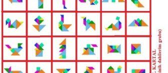 Okul öncesi eğitimde Tangrama dair örnekler,kalıplar