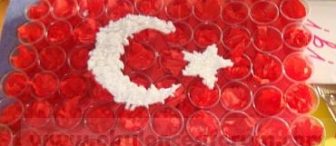 BARDAKLARDAN TÜRK BAYRAĞI