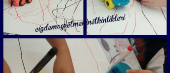 Otomobillerle çizgi çizme etkinliği