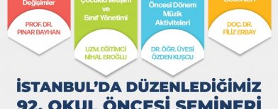 İstanbul Okul Öncesi Semineri 6 Nisan 2019
