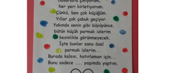 Anneme parmak izlerimden hatıra…