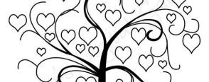 Ağaç silüeti ve sevgi ağaçı örnekleri