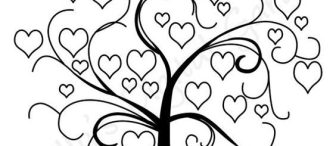 Ağaç silüeti ve sevgi ağaçı örnekleri