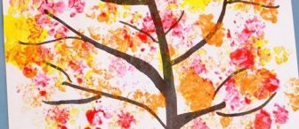 Karnıbahar baskısından sonbahar ağacı