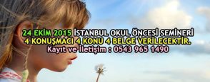 İstanbul okul öncesi semineri