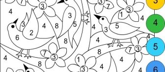 Sayı ve renk kavramı veren boyama çalışmaları
